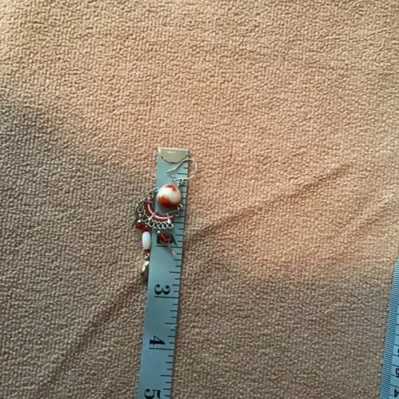 Bohemian style bead and spike earrings - Picture 3 of 6